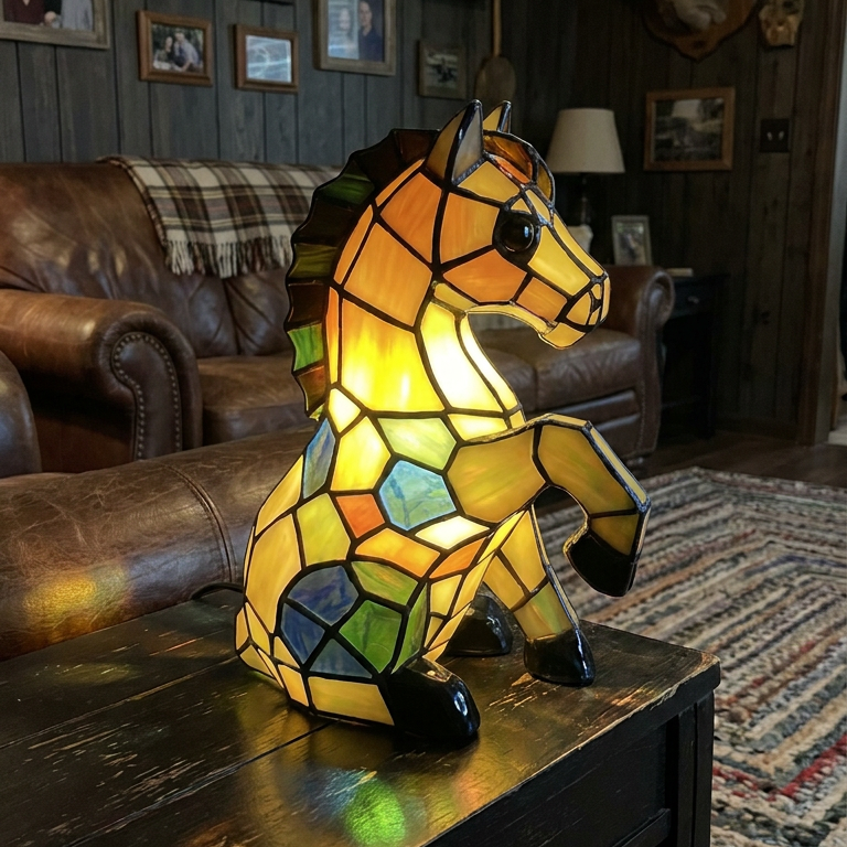 Highland Cow Sunflower Lamp
